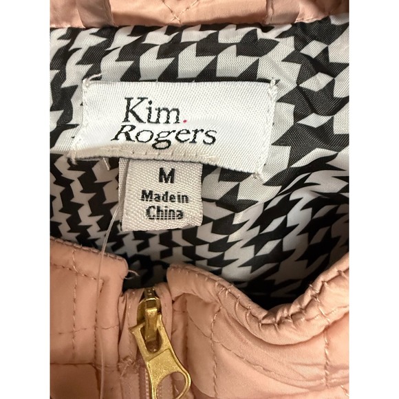 Kim Rogers Everyday Quilted Puffer Jacket Vest Size M Maeve Pink Preppy NWT - Picture 5 of 7